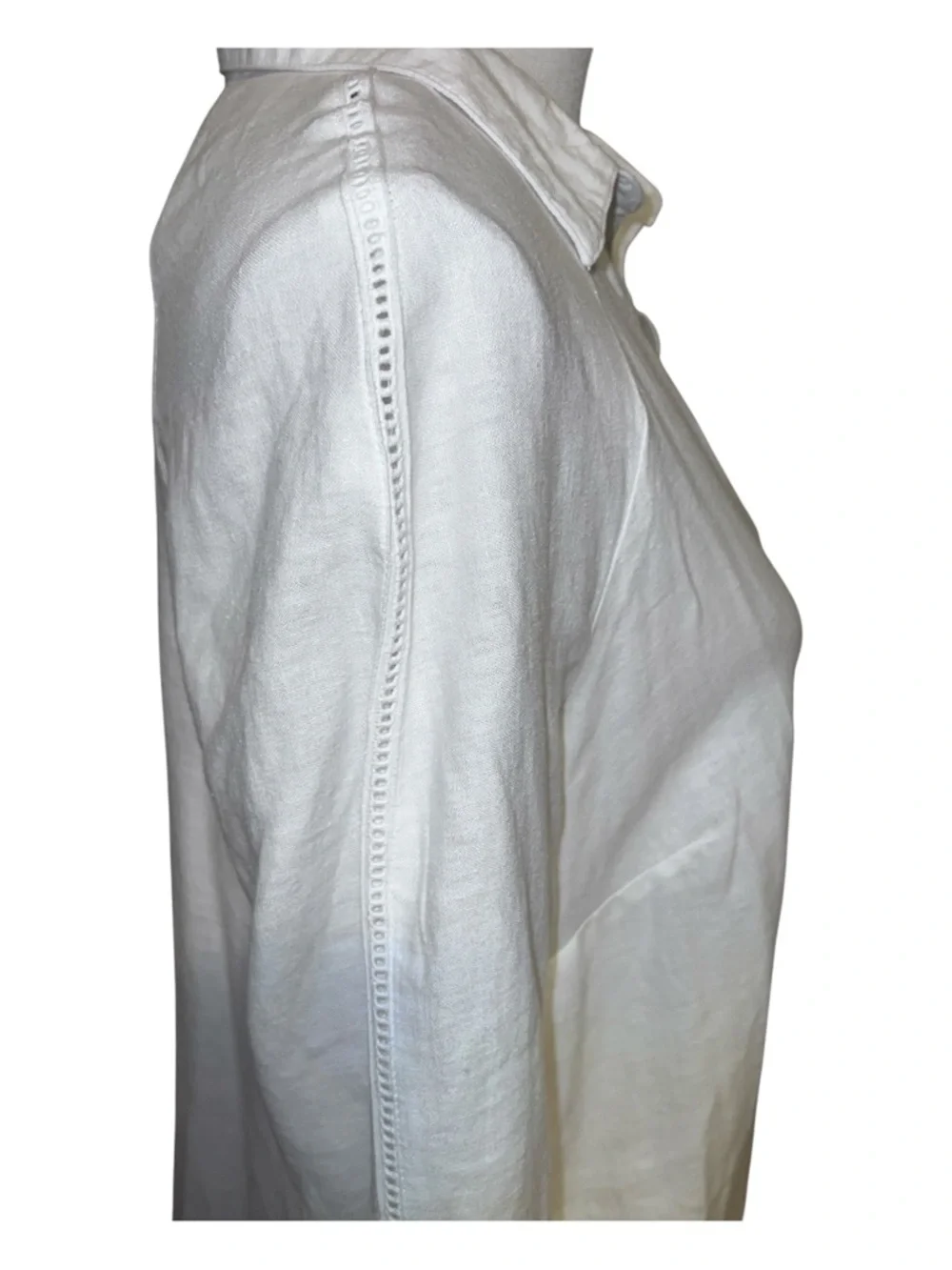 Calypso St. Barth linen blend maxi shirt dress with embroidery - size medium - Picture 3 of 13